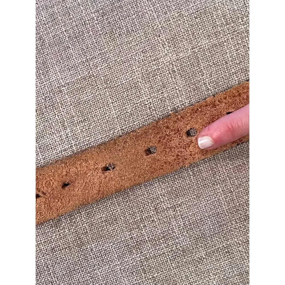 Vintage Wrangler Leather Embossed Belt, Western, Size 48/120, Mens